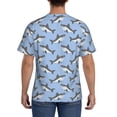thumbnail image 3 of Vsdgher Party Shark Cute Print Men's Dry Fit Mesh Athletic Shirts Moisture Wicking Tennis T-Shirt Tops, 3 of 9