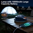 thumbnail image 3 of 10000mAh 4000LM Flashlight Portable LED Camping Lantern Rechargeable Light 30W with Digital Power Display and Magnet , IPX5 Waterproof Tent Lights Power Failure Emergency Light, 3 of 6