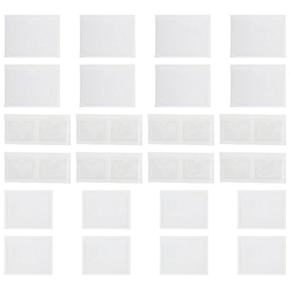 24pcs Clear Adhesive Pockets Holder Clear Cards Pocket Protector Label Holders for Organizing and Protecting Your Cards