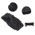 thumbnail image 3 of Unique Bargains 1 Pc Women's Warm Headband Winter Ear Warmer Bow Head Wraps Dark Gray, 3 of 6
