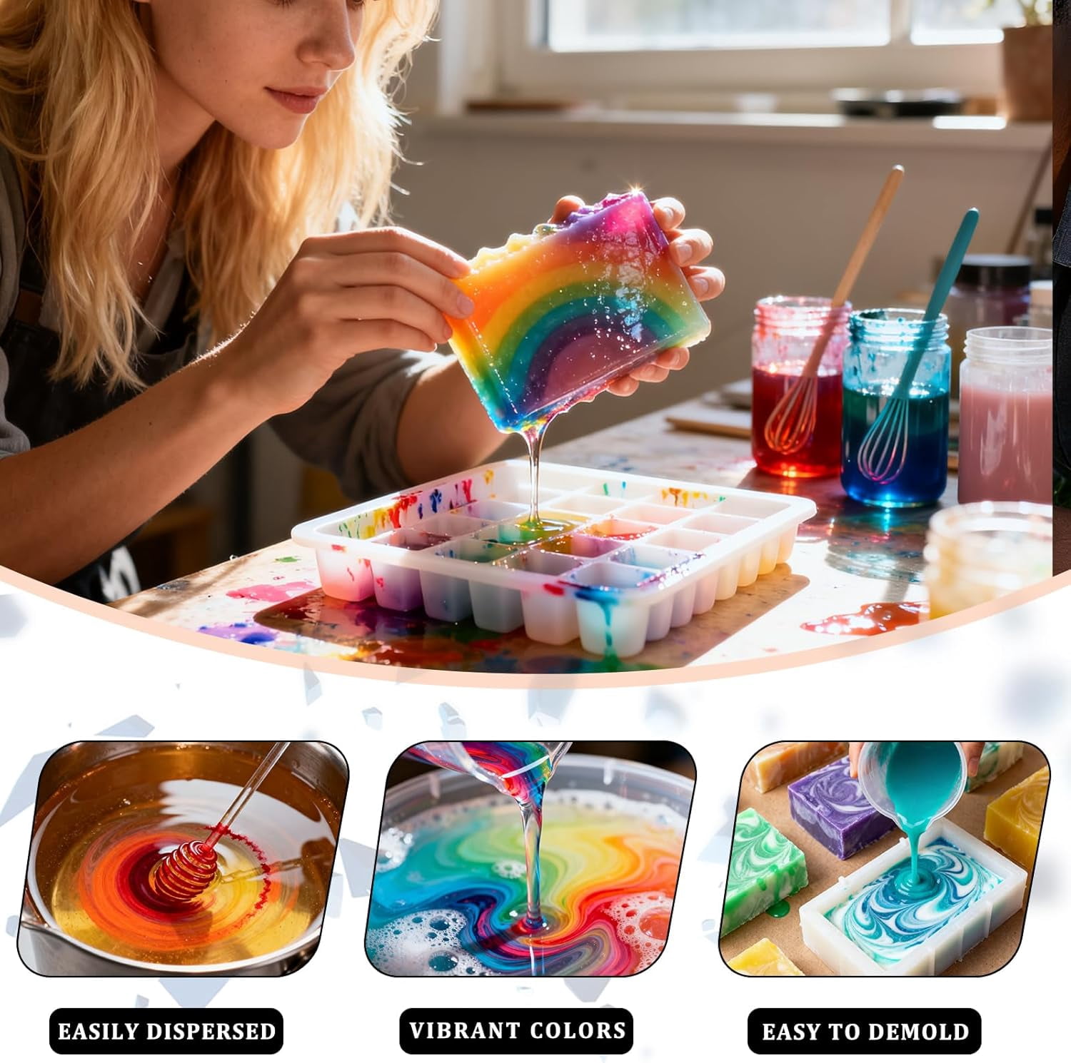 Bath Bomb Soap Dye - Red Colors Concentrated Skin Safe Liquid Based Colorant Vibrant Rainbow Coloring for Making DIY, Supplies Kit, Salt Crafting (Red, 10 Fl.Oz)