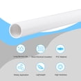 thumbnail image 3 of Uxcell 13mm ID 15mm OD 500mm White Pipe Round Rigid Plastic Tube for Water Pipe, 3 of 5