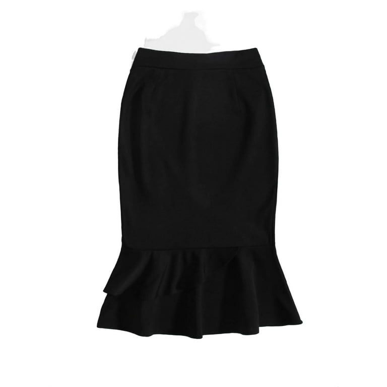 Short black mermaid clearance skirt
