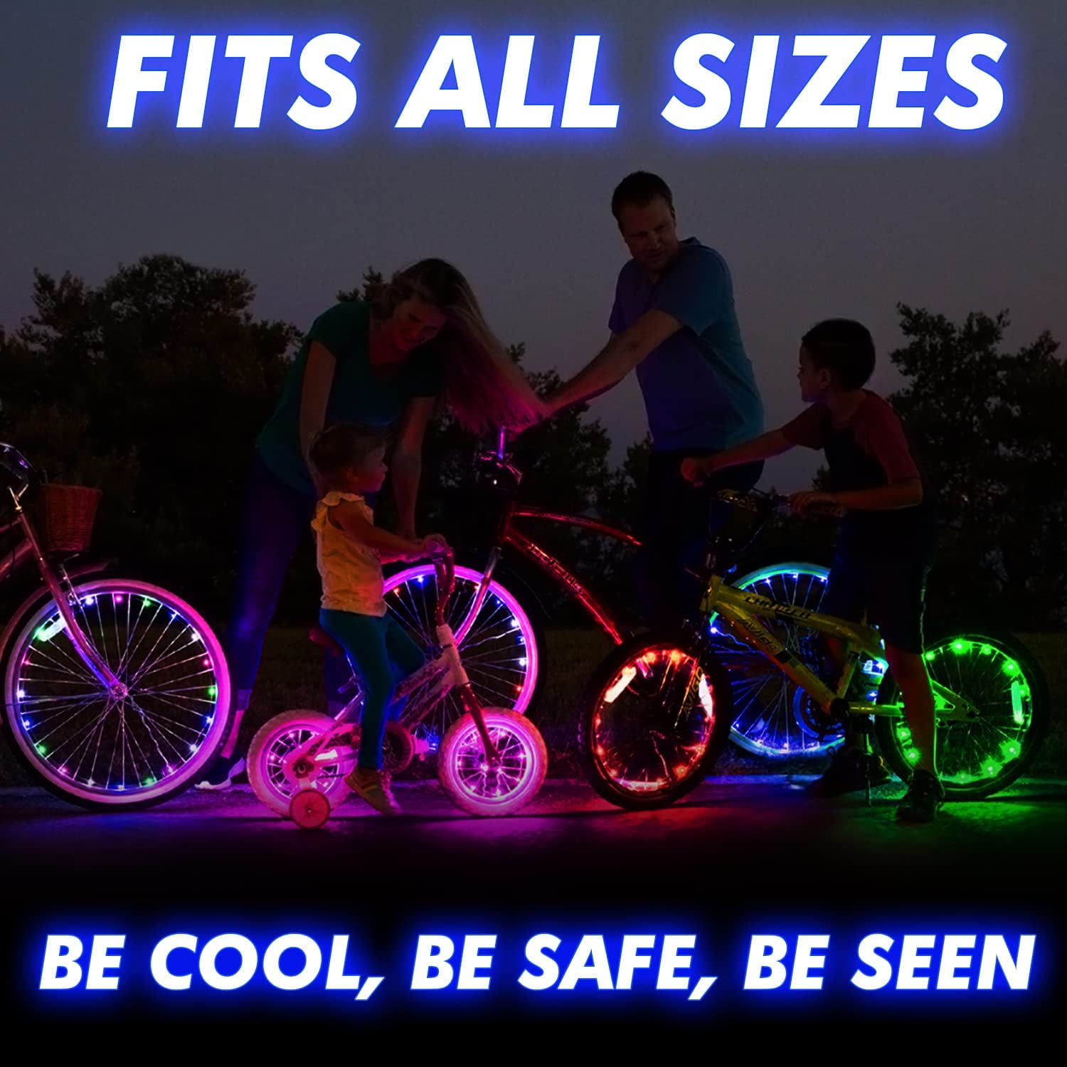 LED Bike Wheel Lights Best Bicycle Lights Stocking Stuffer Birthday Gift for Kids Boys Girls Adults