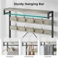 thumbnail image 1 of BeesClover Industrial Coat Rack Shoe Bench 72" Hall Tree Shoe Rack for Entryway Large Storage Shelf and Removable Hooks Metal Frame, 1 of 9