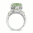 thumbnail image 2 of Sterling Silver Two Tone Silver And Gold Plated Sterling Silver w/Green Quartz Ring Size 7, 2 of 6