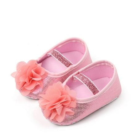 Mildsown Baby Girls Mary Jane Flats Flower Infant Dress Shoes Party Shoes