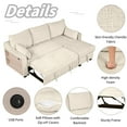 thumbnail image 5 of 90" L-Shaped Pull Out Sleeper Sofa, Couch Convertible Sofa Bed with Storage Ottoman, Storage Racks and USB Ports, Beige, 5 of 9