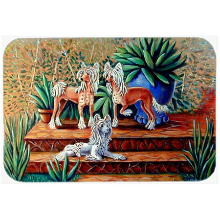 Caroline's Treasures Chinese Crested Glass Cutting Board