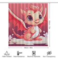 thumbnail image 2 of Cute Dragon Baby Door Shower Curtain Cute Dragon Baby Bathroom Decor Fabric Polyester Waterproof 12 Pack Hooks, 2 of 7