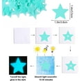 thumbnail image 2 of 100 Pcs Pink Glow in The Dark Luminous Stars Fluorescent Noctilucent Plastic Wall Stickers Murals Decals for Home Art Decor Ceiling Wall Decorate Kids Babys Bedroom Room Decorations, 2 of 6