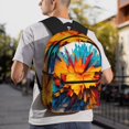 thumbnail image 6 of Honeii Colorful Paint Print Print School Backpack,Casual Lightweight Travel Rucksack Daypack,Backpacks for College High, 6 of 6