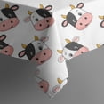 thumbnail image 5 of White Cow Head Pattern Square Tablecloth,Waterproof Square Table Cover,Wipeable Spillproof Washable Table Cover for Home Kitchen Party Decor 42"X42"(107x107cm), 5 of 6