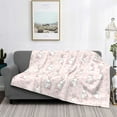 thumbnail image 2 of Honeii Rabbit print throw blanket, crafted from cozy cotton flannel, offers versatile home decor as a bedding suitable for all seasons.-80"x60", 2 of 6