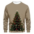 thumbnail image 2 of WXLWZYWL Mens Christmas Sweater Ugly Christmas Printed Round Neck Long Sleeve Pullover Sweatshirt Top, 2 of 4