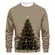 thumbnail image 2 of Sudaderas sin capucha para hombre, estilo casual, a la moda, con cuello redondo, estampado, de manga larga, blusas de manga larga y cuello redondo, blusas de poliéster para hombre, 2 of 4