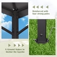 thumbnail image 6 of Haverchair 8x8 FT Grill Gazebo with Side Awning, 2-Tier Barbecue Canopy Shelter with 2 Shelves, 7 Hanging Hooks, Bottle Opener, Outdoor Grilling Awnings Tent for Backyard Garden Poolside, 6 of 8