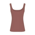 thumbnail image 4 of Bovemsi Plus Size Going Out Tops for Women Ribbed Tank Tops Sleeveless Slim Shirts Solid Color Undershirt, Pink Women's Summer Tank Tops, 3XL, 4 of 6