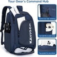 thumbnail image 3 of Pickleball Bag, Large Pickleball Backpack Holds 4 to 6 Paddles, Shoes Compartment & Wet/Dry Pocket (9 Pockets), Charge Port, 3 of 8