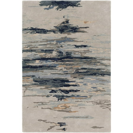 Kavita KVT-2302 5  x 7 6  Rug Taupe/Navy/Green/Denim/Brown/Blush/Khaki/Orange ( Dirty Needs Cleaning)