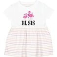 thumbnail image 3 of Inktastic Little Sister Girls Lil Sis Flamingo Girls Baby Dress, 3 of 5