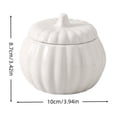 thumbnail image 2 of Pumpkin Shape Serving Bowl with Lid, Ceramic Halloween Candy Dish for Holiday Parties and Fall Tabletop Decor, 2 of 4
