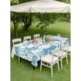 thumbnail image 4 of Outdoor Tablecloth with Umbrella Hole for Patio/Picnic/Party/Camping, Aqua Blue Palm Tree Waterproof Table Cloth Rectangle Table Cover Washable, Coastal Trees Summer Tropical Botanical (60"x 102"), 4 of 9