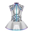 thumbnail image 3 of Oyolan Robe Alien pour Filles Enfants Robe Robot Galaxie Cosmique Sequins Sans Manches Évasée Ligne A Robes de Danse Argent 16, 3 of 7