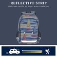 thumbnail image 5 of FORMRS Unisex School Backpack 17" Student Travel Bag with Laptop Compartment, Red Hand Drawn Sailboats, 5 of 7