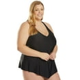 thumbnail image 5 of Sporti Plus Size Sofia Flowy Racerback Tankini Top, Removable Cup, Athleisure (Women's Plus), 5 of 9