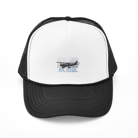 CafePress - RC Flyer Hign Wing Airplane - Trucker Hat - Polyester Foam Front and Nylon Mesh Weave Back