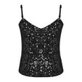 thumbnail image 2 of iiniim Kids Girls Sparkle Sequins Camisole Dancewear Tank Top Spaghetti Straps Vest Tops 2-12, 2 of 7