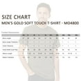 thumbnail image 3 of M&O Men's Gold Soft Touch Short Sleeve T-Shirt Cotton Jersey Tees (Charcoal, XL), 3 of 7