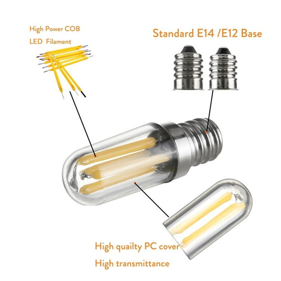 LED T20 Mini Light Bulb E14 E12 Refrigerator Bulb Retro Dimming Edison Bulb