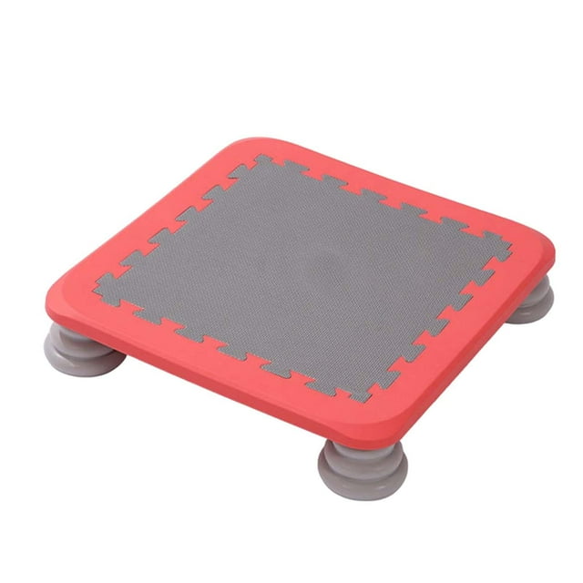 koolsoo Trampoline pour Enfants Saut Jouet d'Entraînement Sensoriel Petit Rebondisseur Trampolines Rouge
