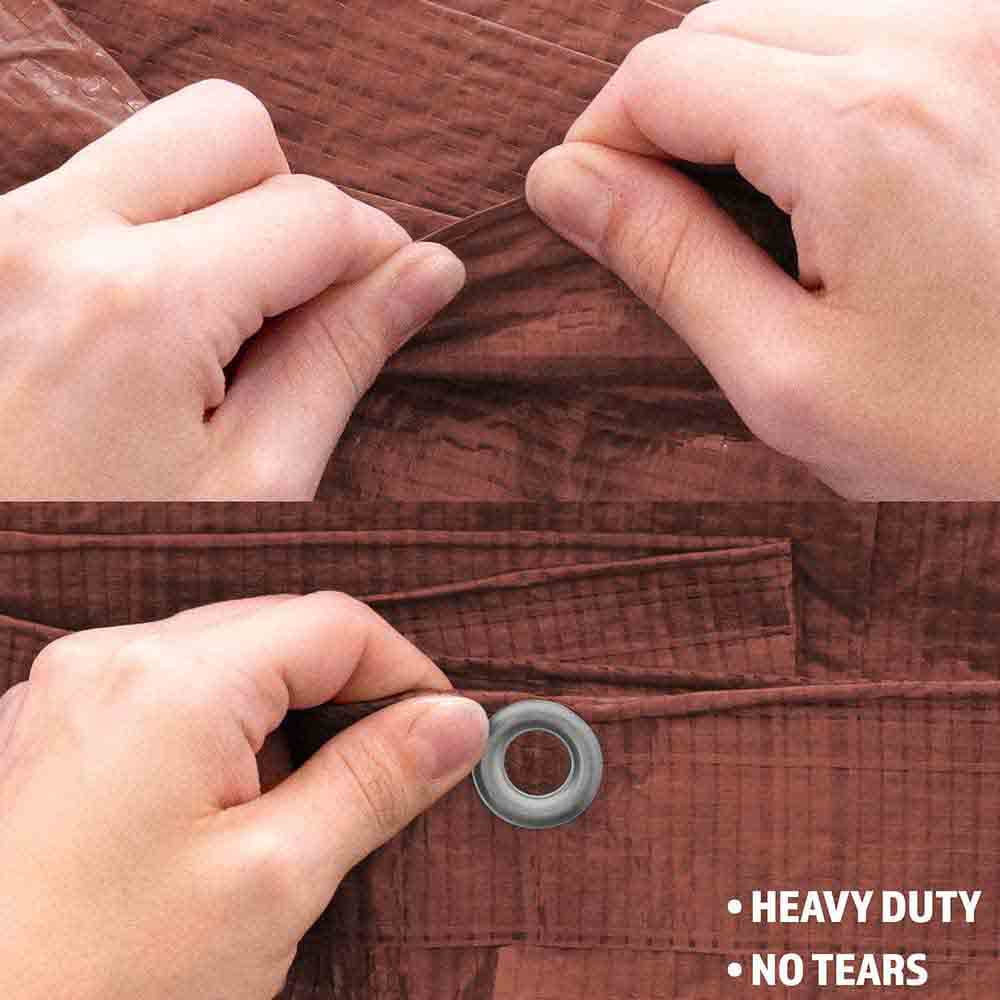 Woven Polyethylene - Protection for Boats Cars Motor Vehicles Pools 8 Feet x 10 Feet Waterproof Lightweight Brown Multipurpose Poly Tarp Woven Polyethylene - Protection for Boats Cars Motor Vehicles Pools 8 Feet x 10 Feet Waterproof Lightweight Brown Multipurpose Poly Tarp
