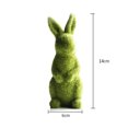 thumbnail image 3 of Honganda Imitation Moss Rabbit Resin Flocked Sculpture Easter Garden Ornament, 3 of 6