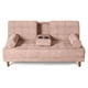 thumbnail image 2 of Sofá Cama Makora Zambroni Con Memory Foam, Color Palo De Rosa, Velvet Respaldo Reclinable De 3 posiciones., 2 of 10