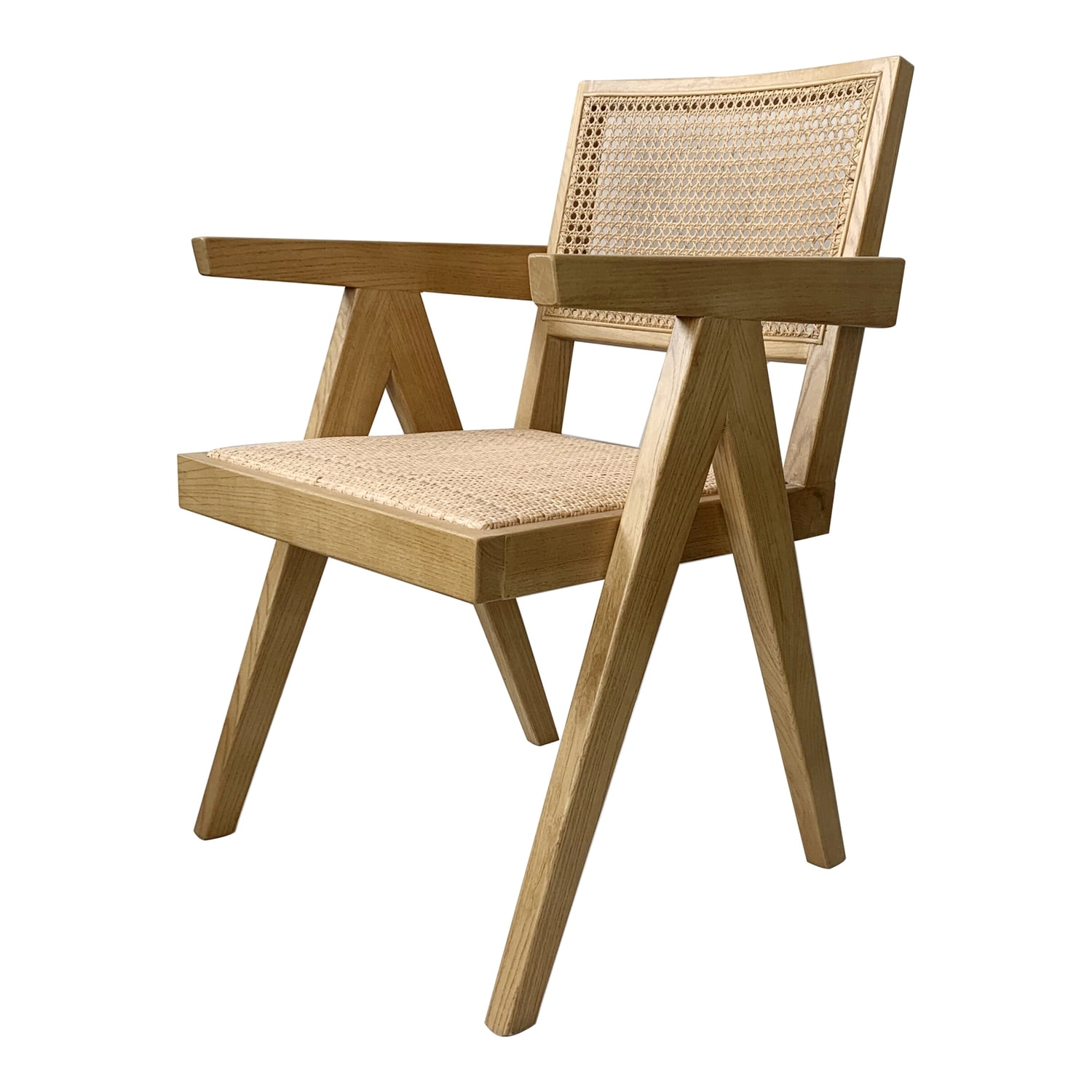 Moe's Home Collection Takashi 18" Dining Chair w/Rattan Seat Natural (Set of 2)