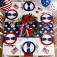 thumbnail image 6 of Surpdew 24" Handcrafted Patriotic Wreath For Front Door- Red White Blue 4Th Of July Wreath With Silk Poppies & Strip Bow, 250Th Memorial Day Independence Day Indoor/Outdoor Decor Multicolor 24", 6 of 9