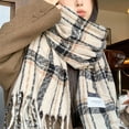 thumbnail image 2 of Luxalzxs Winter Scarf for Women Cold Weather Fashion Retro Plaid Shawls Wraps Thick Warm Soft Scarf Wraps for Women, 2 of 5
