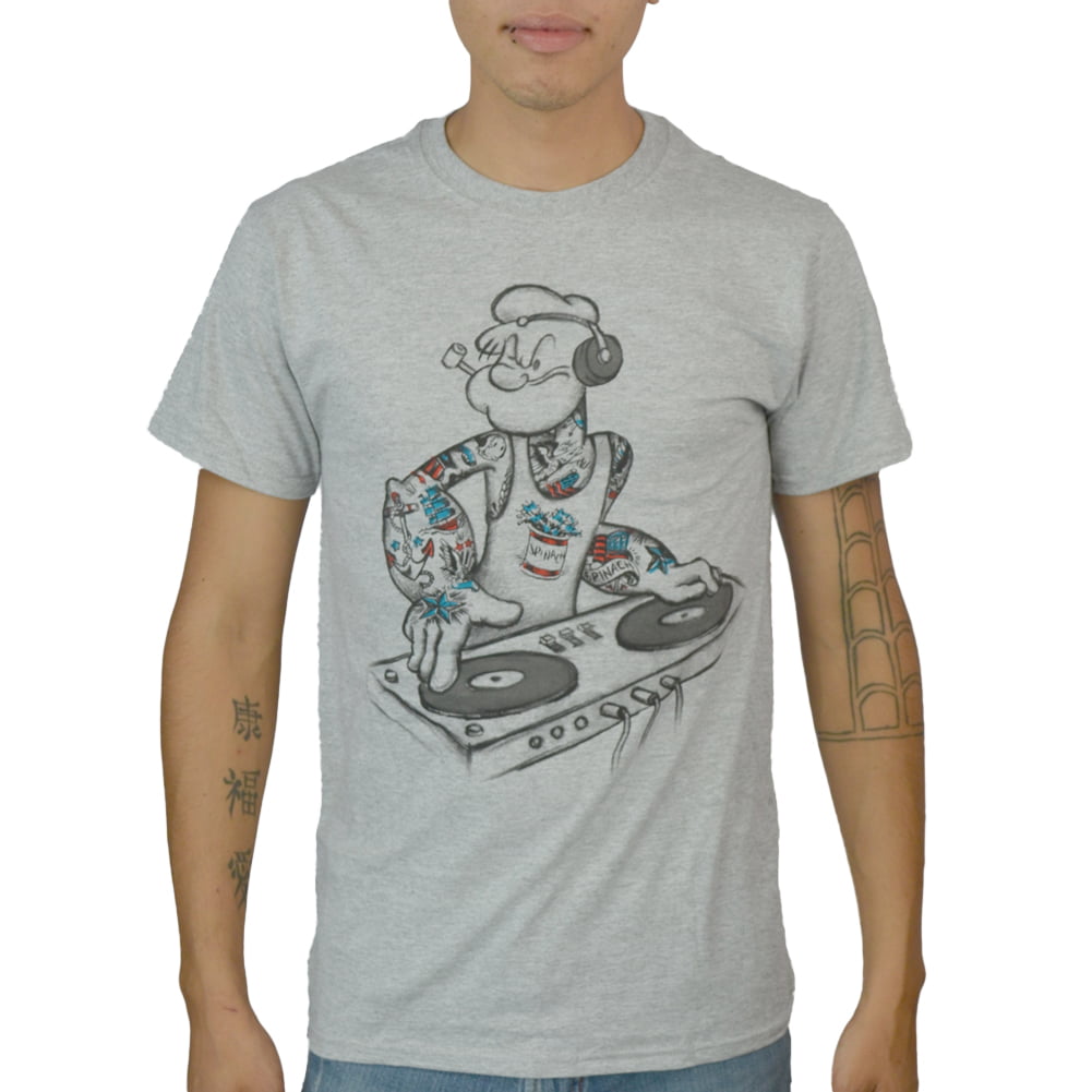 Popeye Popeye The Sailor Man DJ Licensed Grey T Shirt NEW Sizes XS XL Walmart Com Walmart Com