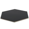 thumbnail image 6 of The Tile Project 9"x10" Mono Color Hexagon Porcelain Black Wall and Floor Tile (1 Sample), 6 of 7