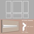thumbnail image 2 of Gaahing 6 Sets Premade Accent Wall Molding Kit, Pre-Cut Wainscoting Panels, Ready to Assemble Chair Rail Moulding for Interior Decoration, 2 of 9
