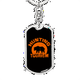 thumbnail image 5 of Bear Hunting Tourism Stainless Steel or 18k Gold Premium Swivel Dog Tag Keychain, 5 of 10