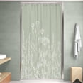 thumbnail image 2 of CAILDANL Wildflower Botanical Shower Curtain for Bathroom Decor 72Wx72H Inch Floral Flower Plant Herbs Sage Green Leaves Decorative Bath Set Bathroom Accessories Fabric Waterproof 12 Pack Hooks, 2 of 7