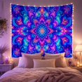 thumbnail image 2 of Psychedelic Mandala in a Cosmic Star Field, Mystical Boho for Bohemian Decor Lovers, Bohemian Wall Art, Halloween Gift Tapestry Wall Hanging for Bedroom, Living Room and Dorm, 2 of 7