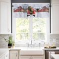 thumbnail image 3 of Christmas Dogs Kitchen Curtains and Valances Set, Xmas Trucks Tree Red House Winter Snow Scene Rod Pocket Window Valance Window Curtain Panels for Living Room Bedroom Laundry, 27.5x36in, 3 Pieces, 3 of 7