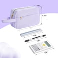 thumbnail image 4 of DAKIMOE Pencil Case Cute Pencil Pouch Corduroy Colored Large Capacity Soft Lightweight Versatile Stationary for Students Teens Adults, Purple, 4 of 11