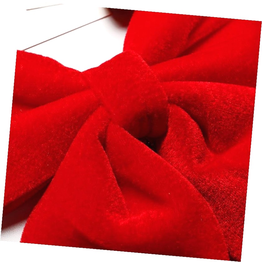 Fuliko Red Velvet Bow Topper Christmas Bow 12 Inch for Wreaths, Doors and Decor (2 Pack, 12 Inch)